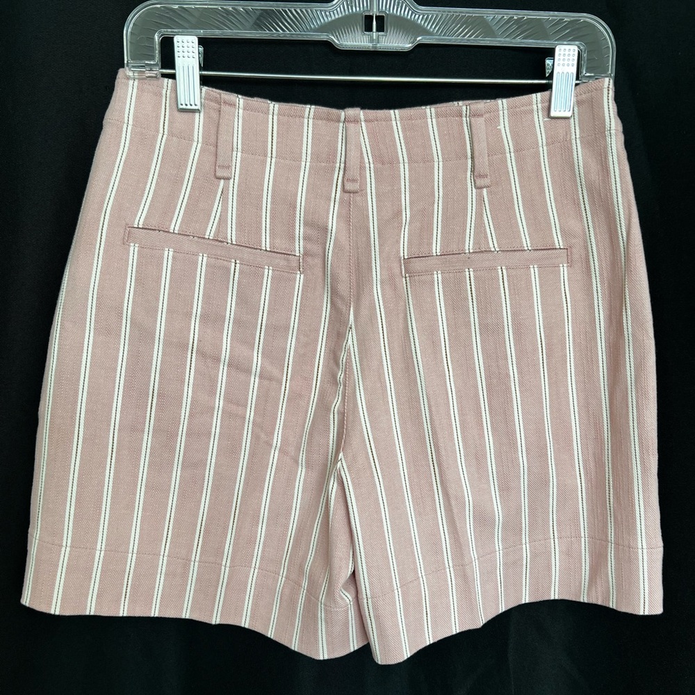 🆕 🌸 NWOT Banana Republic Pink Striped High Rise Shorts | Women’s Size 4 - Picture 3 of 10